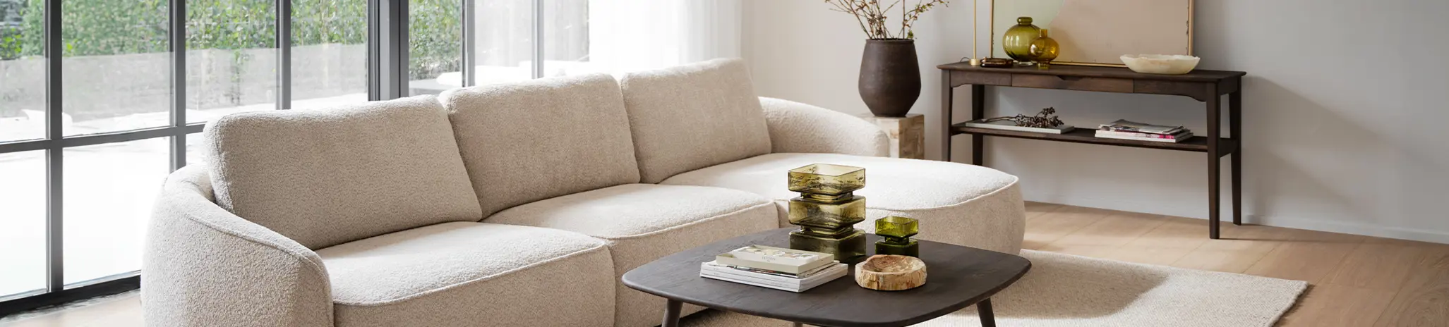 beige 4-sitssoffa norris markham brun.
