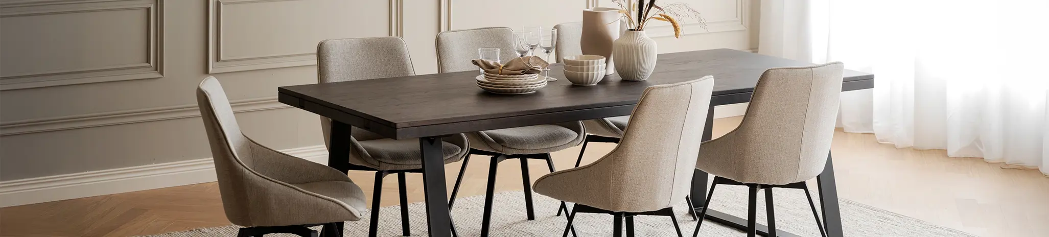 Brooklyn dining table brown alison beige black.