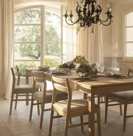 Valerie Aflalo Gardner dining table Kerwin chair.