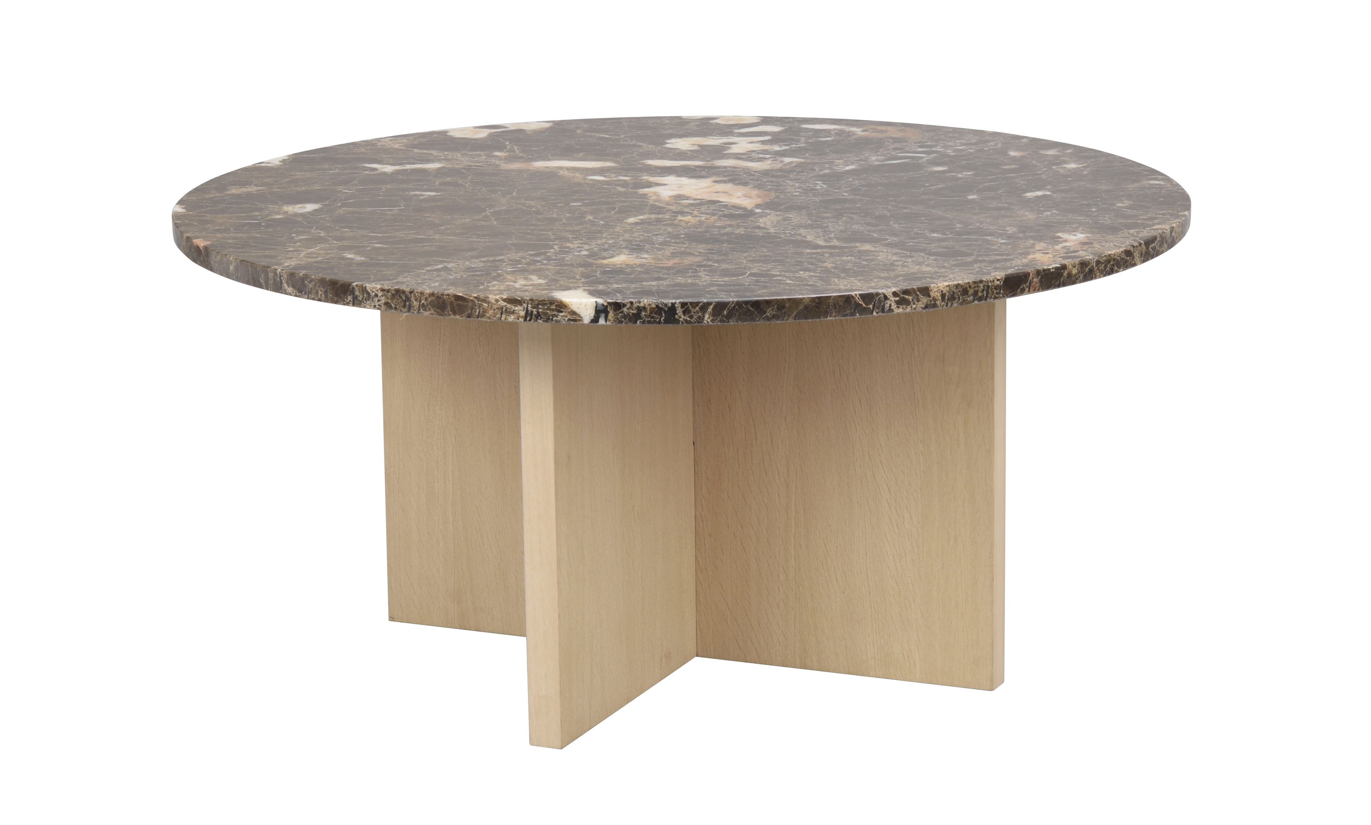 【Lrose】WTW　MARVERICKS COFFEE TABLE Brooksville coffee table, Brown/whitewash, 90x90 cm | Rowico Home