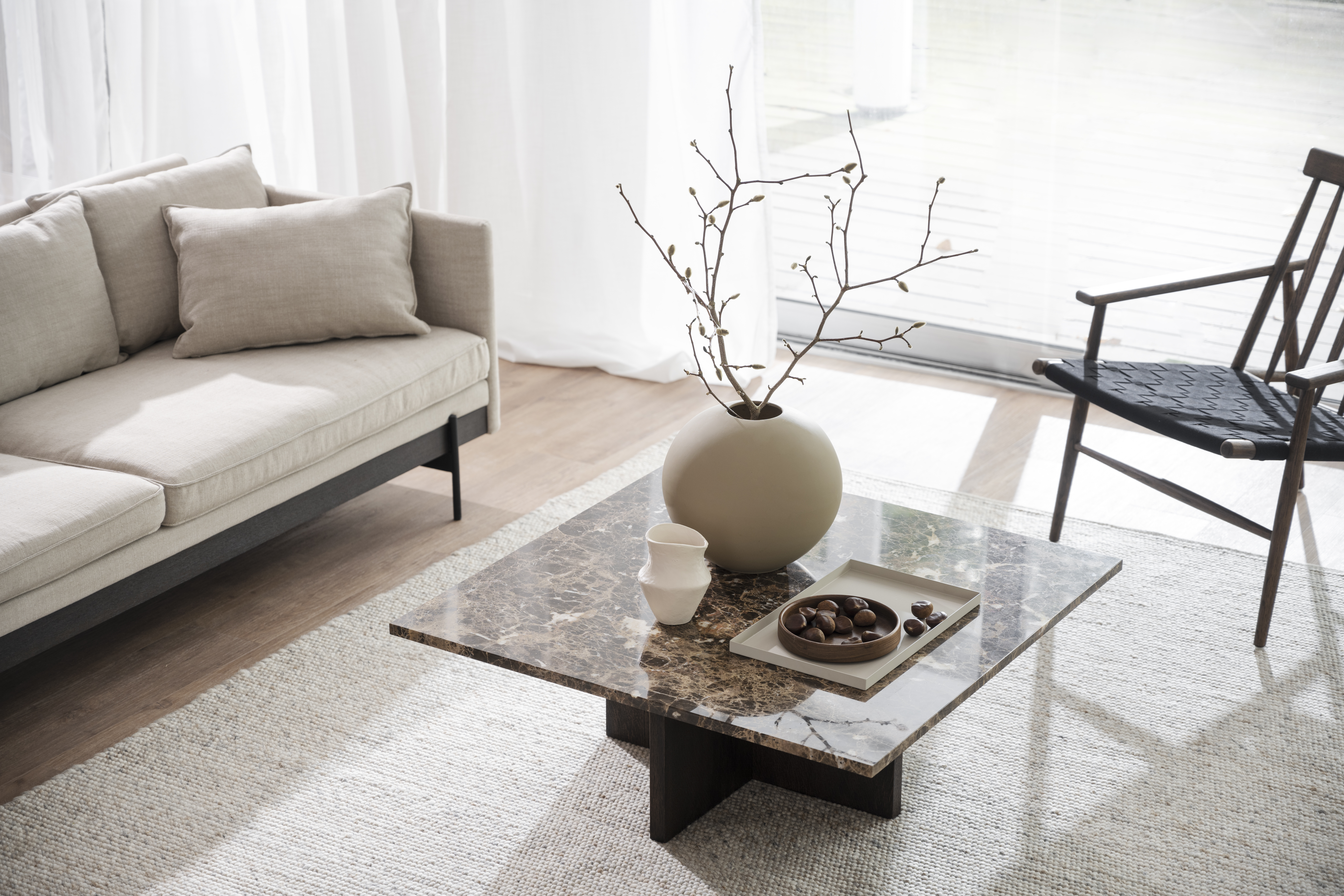 Brooksville coffee table, Brown, 90x90 cm | Rowico Home Brooksville coffee table, Brown, 90x90 cm | Rowico Home