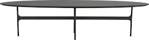 Product Colton soffbord ovalt 180x50 svart ask/svart metall b