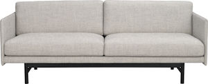 Product Hammond soffa grått tyg/svart ek, baksida