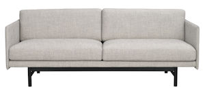 Produktbild Hammond soffa grått tyg/svart ek, baksida