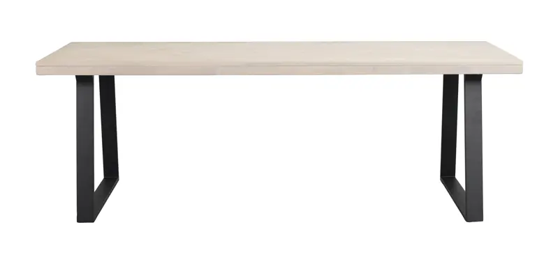 Brooklyn matbord  vitpigm ek/U-ben svart met a.