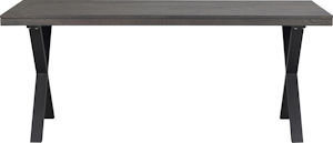 Product Brooklyn matbord 170x95 m.brun ek/X-ben svart metall b