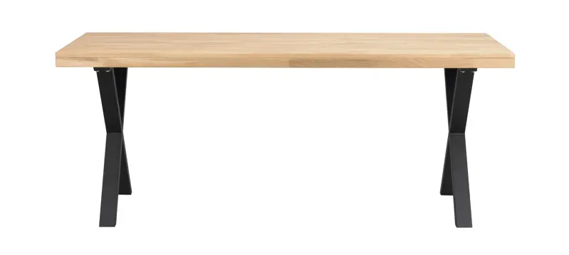 Brooklyn matbord  ek/X-ben svart metall a.