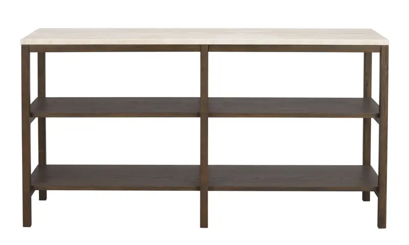 Orwel avlastningsbord 140xH75 beige travertin/brun ek A.