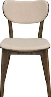 Produktbild Kato stol brun ek/beige tyg b