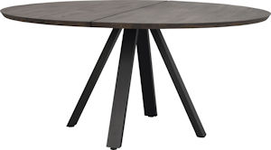 Produktbild Carradale matbord Ø150 brun ask/V-ben svart met