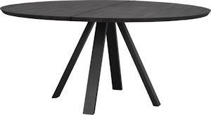 Produktbild Carradale matbord Ø150 svart ask/V-ben svart metall a