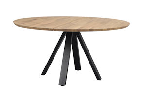 Produktbild Carradale matbord Ø150 ek/V-ben svart metal b
