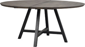 Produktbild Carradale matbord Ø150 brun ask/A-ben svart metall