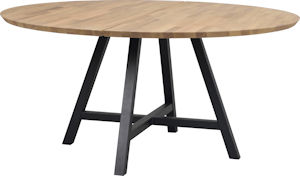 Produktbild Carradale matbord Ø150 ek/A-ben svart metall a