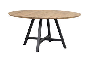 Produktbild Carradale matbord Ø150 ek/A-ben svart metall a