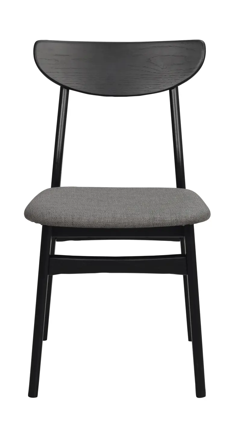 Rodham stol svart ek/mörkgrått a.