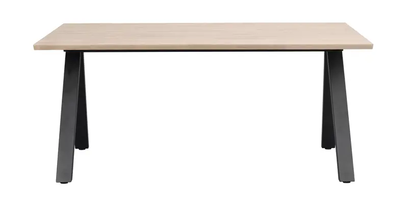 Carradale matbord 170 vitpigm. ek/V-ben svart metall A.