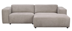 Willard soffa 3-sits med schäslong H beige tyg (k1) a