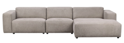 Willard soffa 4-sits med schäslong H beige tyg (k1) a