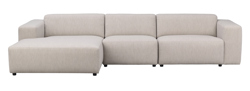 Willard soffa 4-sits med schäslong V beige tyg (k4) a