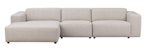 Produktbild Willard soffa 4-sits med schäslong V ljusbeige tyg (k4) b