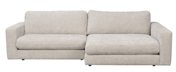 Duncan soffa 3-sits med schäslong H ljusgrått tyg (k3) a