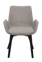 Produktbild Drimsdale karmstol grått tyg/svarta ekben c