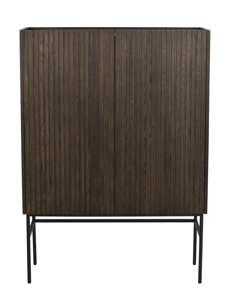 Halifax skåp 100 brun ek/svart metall a.