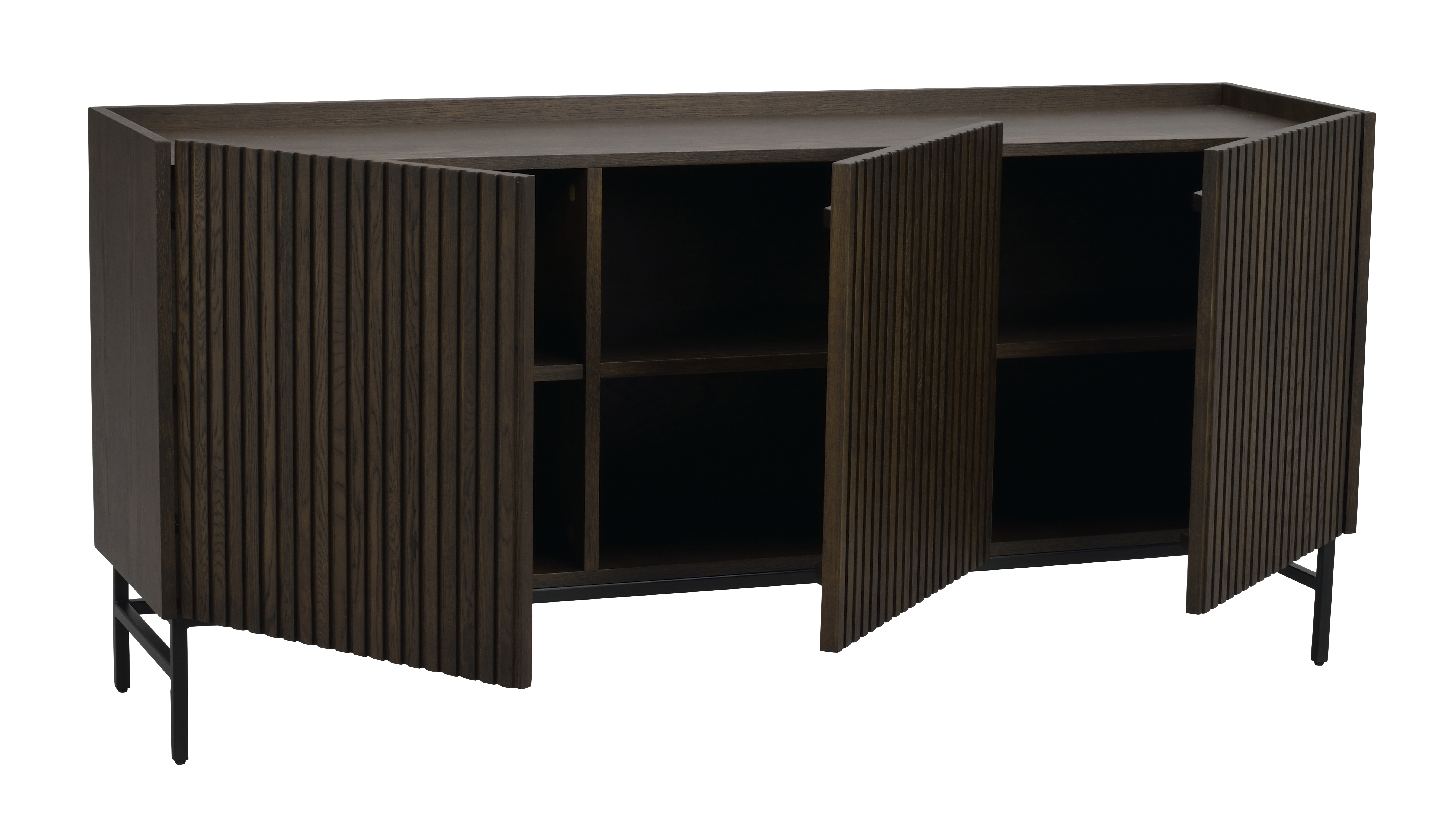 『HAKU LIN AR BLACK×BROWN』 Halifax sideboard, Brown/black, 160x40x75 cm | Rowico Home