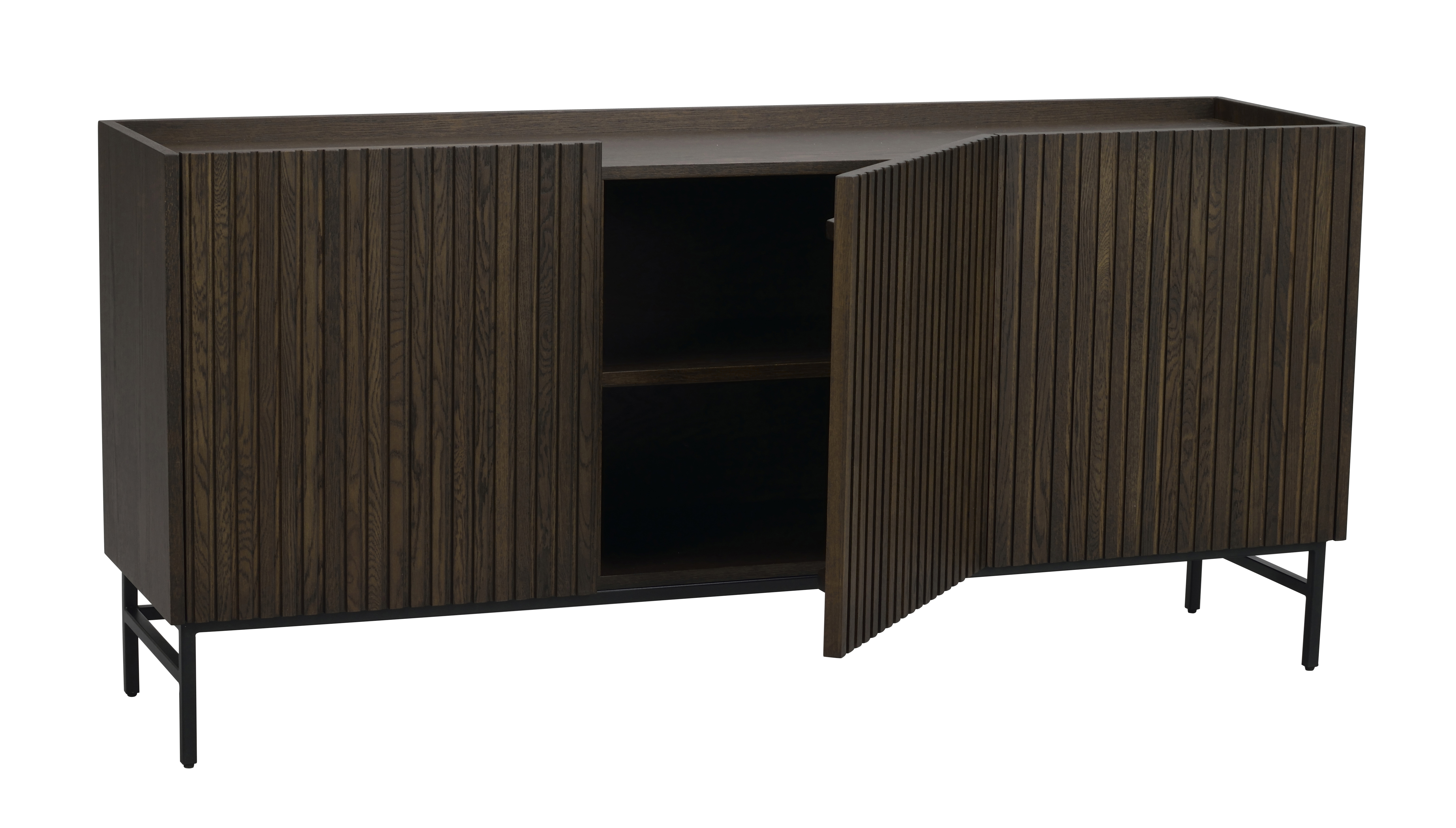 『HAKU LIN AR BLACK×BROWN』 Halifax sideboard, Brown/black, 160x40x75 cm | Rowico Home