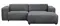 Willard soffa 3-sits med schäslong H mörkgrått tyg (k1) b