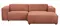 Willard soffa 3-sits med schäslong H rött tyg (k1) a