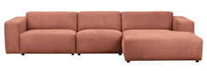 Produktbild Willard soffa 4-sits med schäslong H rött tyg (k1) b