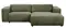 Willard soffa 3-sits med schäslong H grönt tyg (k1) b