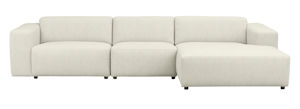 Produktbild Willard soffa 4-sits med schäslong H vitt tyg (k4) b