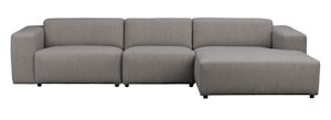 Produktbild Willard soffa 4-sits med schäslong H grått tyg (k4) b