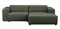Willard soffa 3-sits med schäslong H grönt tyg (k4) b
