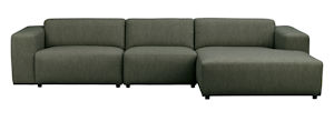Produktbild Willard soffa 4-sits med schäslong H grönt tyg (k4) b