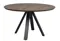 Carradale matbord Ø130 brun ek/V-ben svart metall a