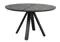 Carradale matbord Ø130 svart ek/V-ben svart metall a