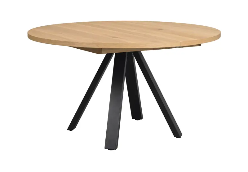 Maddock matbord Ø135 ek/svart metall a.