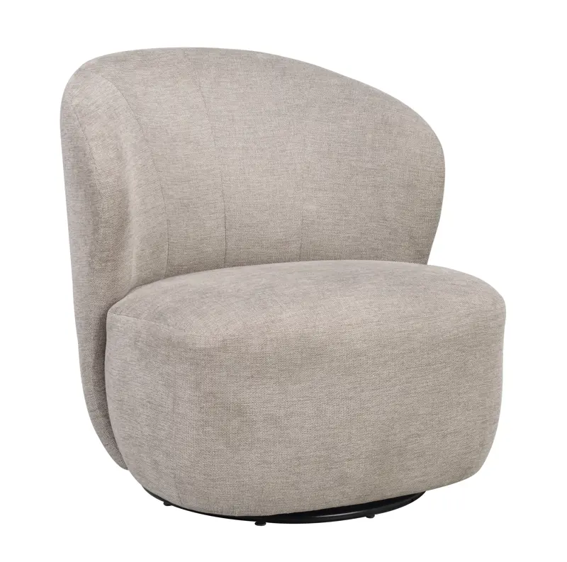 Roselawn fåtölj beige tyg snurr b.