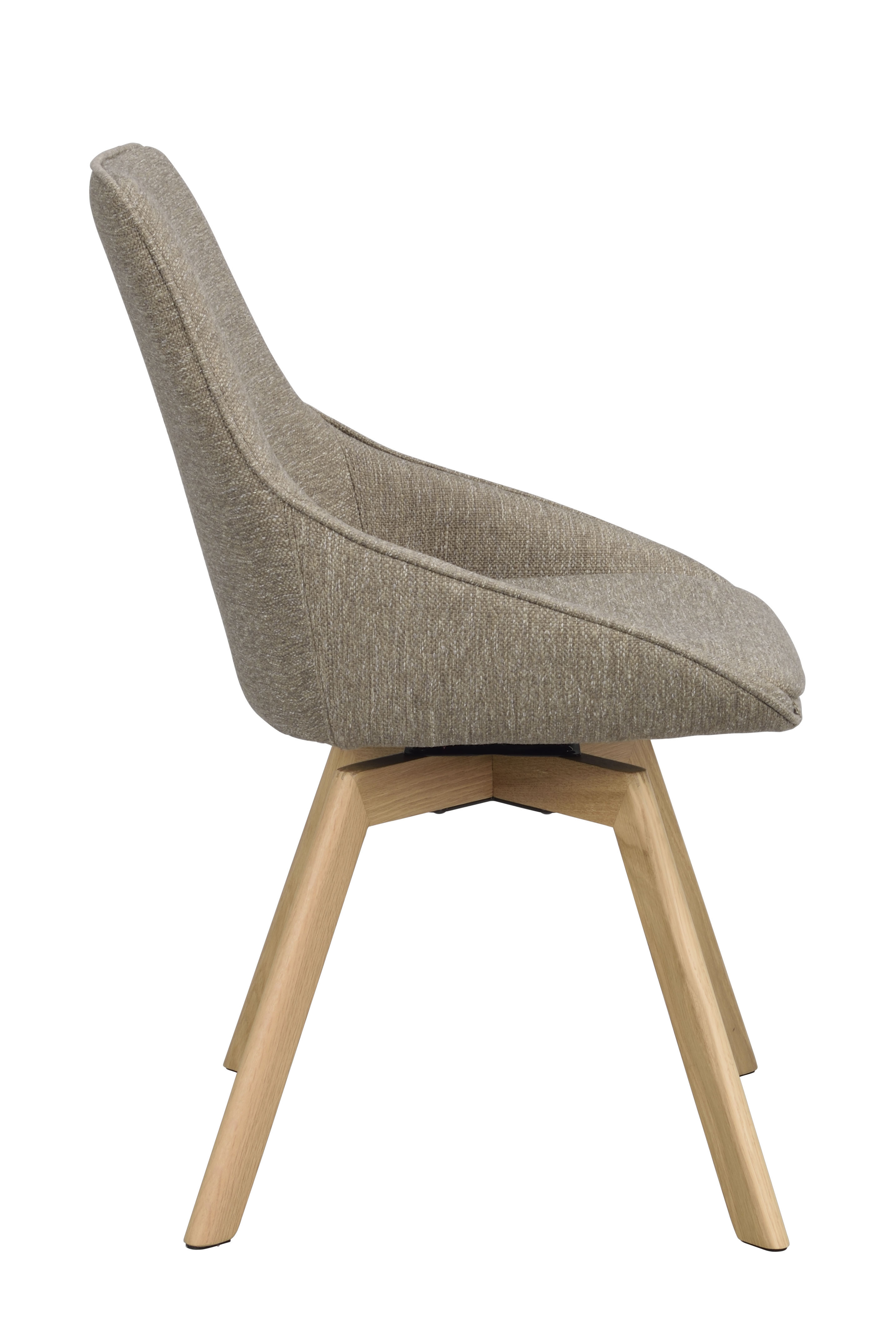 Alison chair, Swivel, Dark beige/oak | Rowico Home