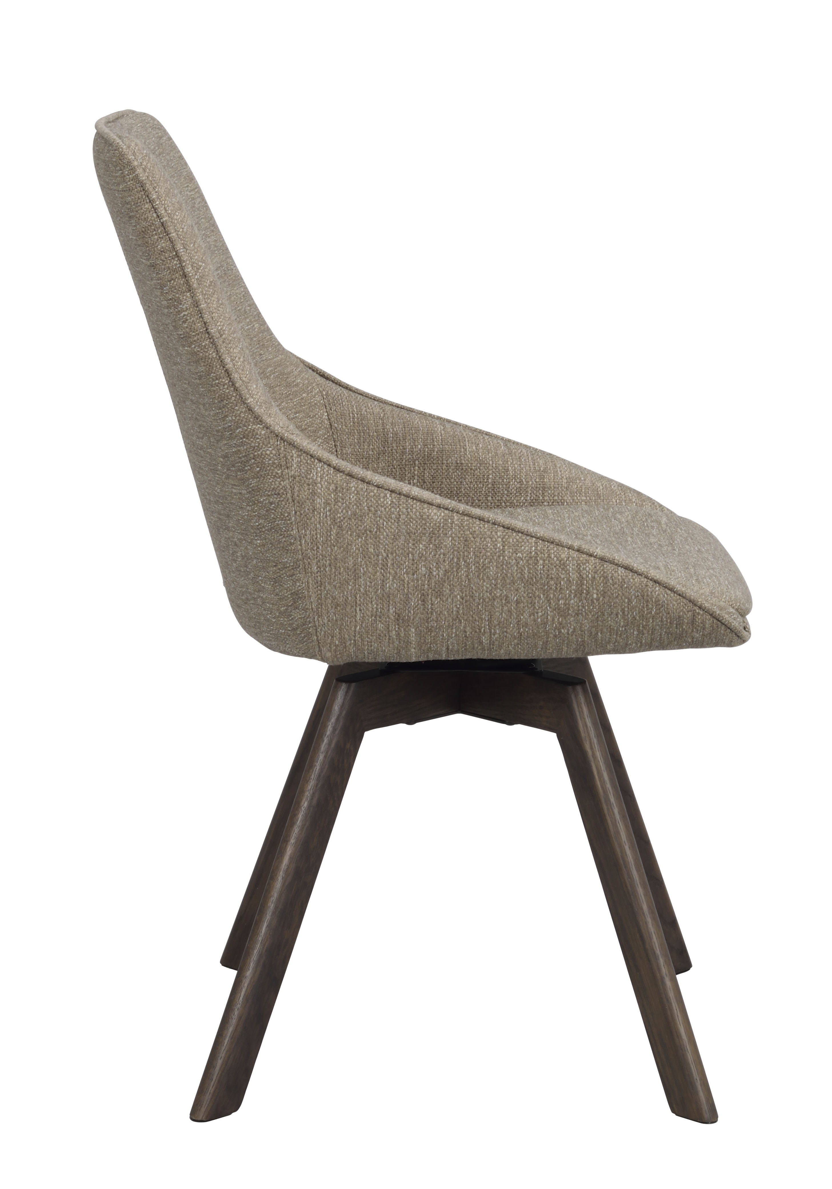 Alison chair, Swivel, Dark beige/brown | Rowico Home