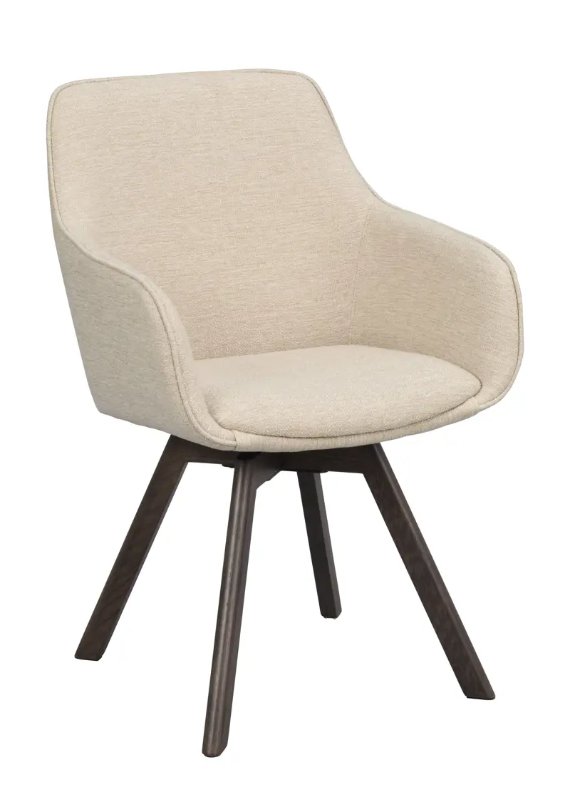 Alison armchair, Swivel, Light beige/brown Rowico Home