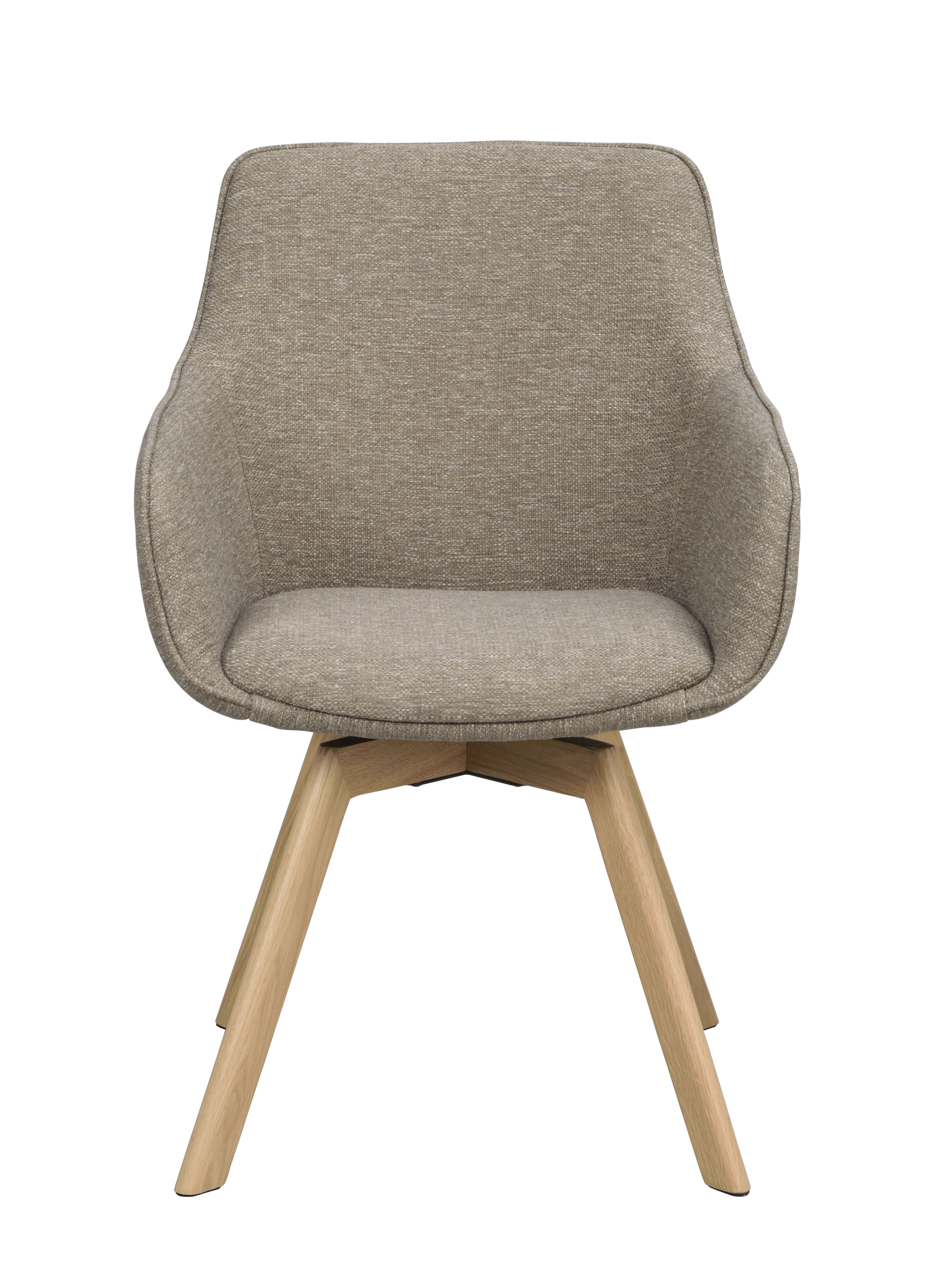 Alison chair, Swivel, Dark beige/oak | Rowico Home