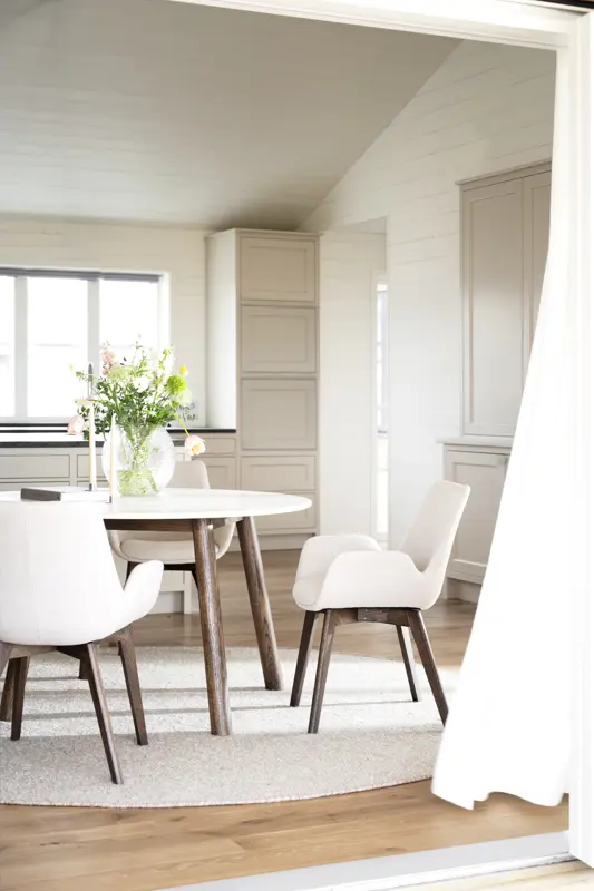 Taransay esstisch, Beige/braun, 125x125 cm