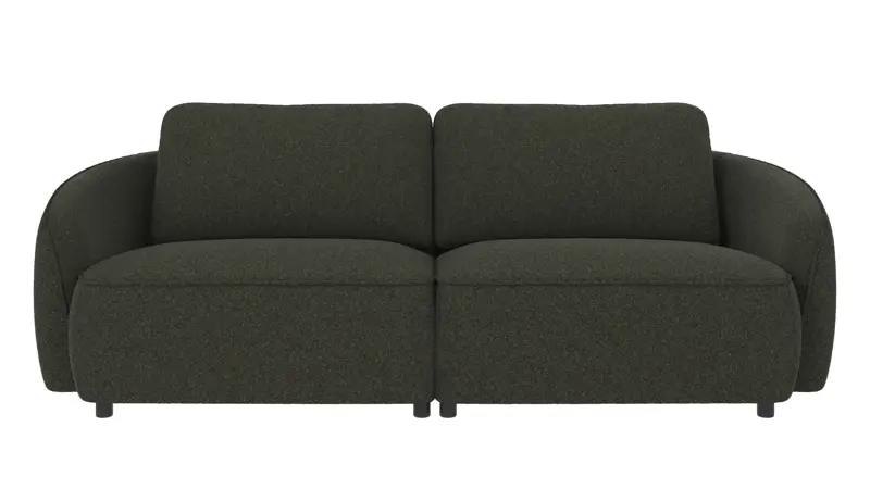124970 b sb A Norris sofa 3-seater green fabric Alice #162 (c4).