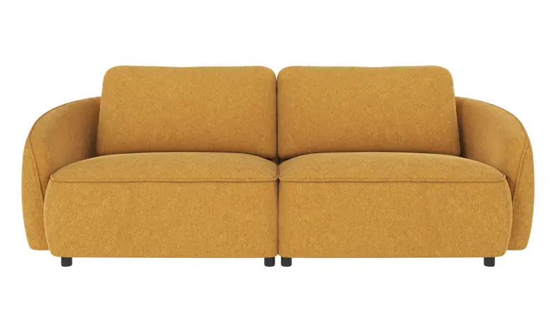 124670 b sb A Norris sofa 3-seater yellow fabric Brenda #68 (c1).