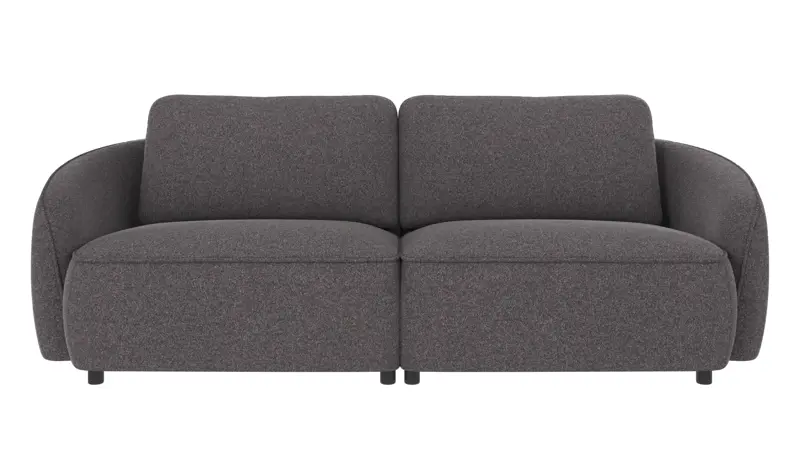 124640 b sb A Norris sofa 3-seater dark grey fabric Brenda #18 (c1).